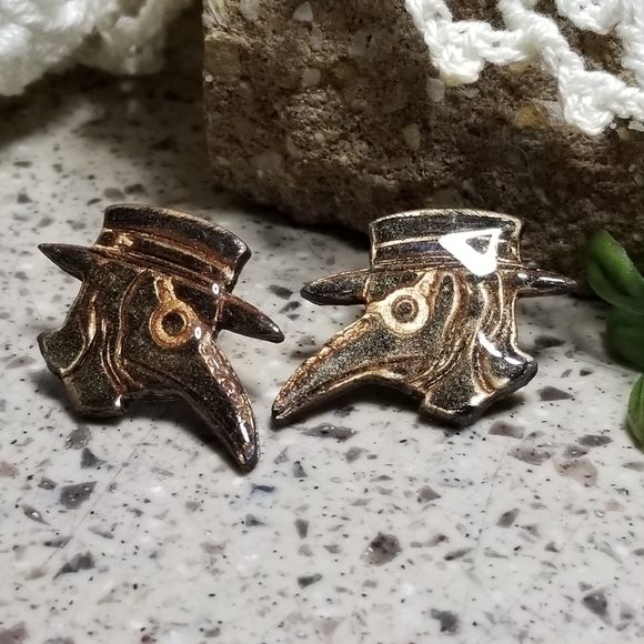 Polymer clay and resin earrings - Picture 5 of 7